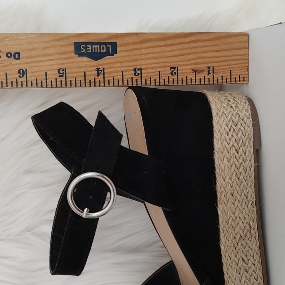 Big Buddha Black Espadrille Wedge/Platform Sandals/ Size 9 - Picture 9 of 11